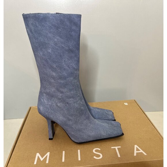 MIISTA Noor Denim Heel Boots Size 36 - Picture 6 of 9